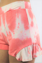 Load image into Gallery viewer, Coral Tie-Dye Workout / Yoga Shorts