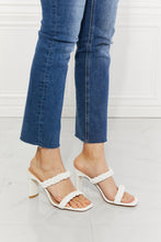Load image into Gallery viewer, MMShoes In Love Double Braided Block Heel Sandal in White