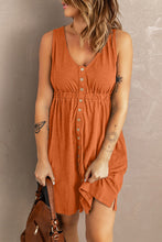 Load image into Gallery viewer, Sleeveless Button Down Mini Dress
