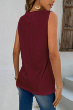Load image into Gallery viewer, Buttoned V-Neck Tank