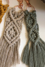 Load image into Gallery viewer, Macrame Fringe Keychain Assorted 4-Pack