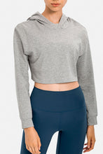 Load image into Gallery viewer, Long Sleeve Cropped Sports Hoodie