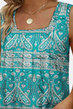 Load image into Gallery viewer, Printed Square Neck Curved Hem Tank