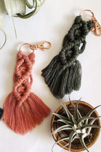 Load image into Gallery viewer, Macrame Fringe Keychain Assorted 4-Pack