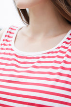 Load image into Gallery viewer, Girls Striped Floral Sleeveless Dress