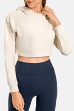 Load image into Gallery viewer, Long Sleeve Cropped Sports Hoodie