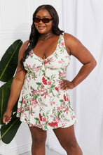 Load image into Gallery viewer, Marina West Swim Full Size Sail With Me V-Neck Swim Dress in Cream