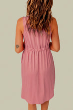 Load image into Gallery viewer, Sleeveless Button Down Mini Dress