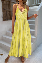 Load image into Gallery viewer, Printed Surplice Adjustable Spaghetti Strap Maxi Dress