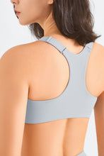 Load image into Gallery viewer, Zip-Up Racerback Sports Bra