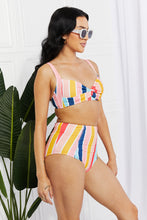 Load image into Gallery viewer, Take A Dip Twist High-Rise Bikini in Stripe