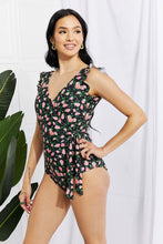 Load image into Gallery viewer, Full Size Float On Ruffle Faux Wrap One-Piece in Floral