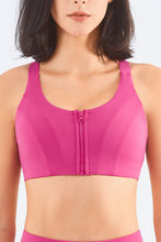 Load image into Gallery viewer, Zip-Up Racerback Sports Bra