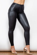 Load image into Gallery viewer, Full Size PU Leather Zip Detail Leggings