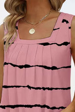 Load image into Gallery viewer, Printed Square Neck Curved Hem Tank