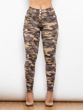Load image into Gallery viewer, Full Size Camouflage Buttoned Leggings