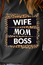 Load image into Gallery viewer, WIFE MOM BOSS Leopard Graphic Tee