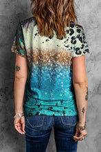 Load image into Gallery viewer, Tie-Dye Leopard Short Sleeve Tee