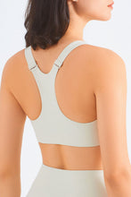 Load image into Gallery viewer, Zip-Up Racerback Sports Bra