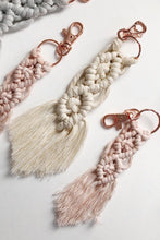 Load image into Gallery viewer, Macrame Fringe Keychain Assorted 4-Pack