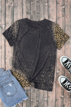 Load image into Gallery viewer, Slogan Graphic Leopard Tee Shirt