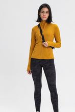 Load image into Gallery viewer, Zip Up Drawstring Detail Hooded Sports Jacket