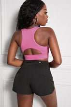 Load image into Gallery viewer, Cutout Racerback Sports Bra