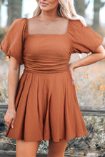 Load image into Gallery viewer, Square Neck Pleated Dress with Pockets