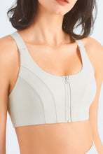 Load image into Gallery viewer, Zip-Up Racerback Sports Bra