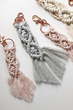 Load image into Gallery viewer, Macrame Fringe Keychain Assorted 4-Pack