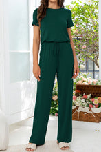 Load image into Gallery viewer, Round Neck Open Back Jumpsuit with Pockets
