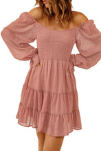 Load image into Gallery viewer, Smocked Long Flounce Sleeve Tiered Dress
