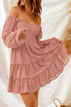 Load image into Gallery viewer, Smocked Long Flounce Sleeve Tiered Dress
