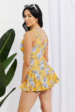 Load image into Gallery viewer, Full Size Clear Waters Swim Dress in Mustard
